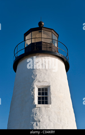 Punto pemaquid stazione di luce, muscongus bay, bristol, Maine, Stati Uniti d'America. Foto Stock