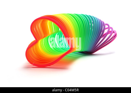 Forma di cuore la molla a spirale del giocattolo Foto stock - Alamy