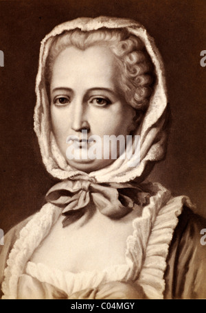 Madame de Pompadour (1721-1764) cortigiana e amante di Luigi XV di Francia. Ritratto. c xix secolo albume Stampa di pittura. Foto Stock