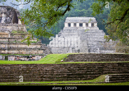 Tempio di iscrizioni o Templo de Inscripciones, Palenque, Chiapas, Messico Foto Stock