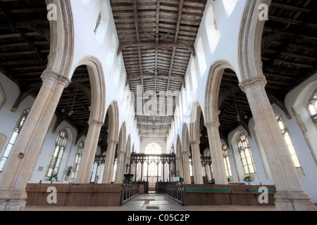 Interno della chiesa di Tutti i Santi, Blythburgh Suffolk REGNO UNITO Foto Stock