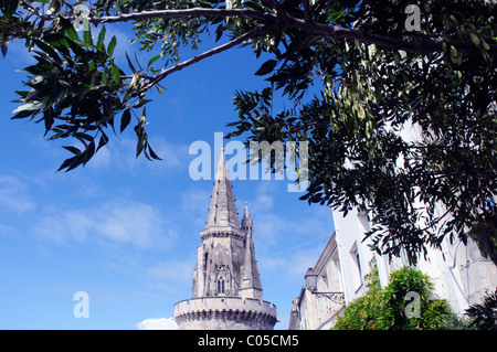 Tour de la Lanterne torre a La Rochelle Harbour Foto Stock