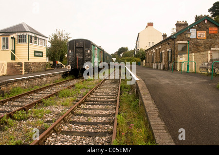 La vecchia stazione ferroviaria dimessa a Bideford in North Devon Foto Stock