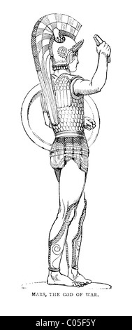 Marte il dio romano della guerra era secondo in importanza solo a Giove, e lui è stato il più prominente della divinità militare Foto Stock