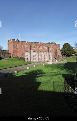 Shrewsbury Castello che ospita un museo militare e anche la casa di cerimonie civili. Foto Stock