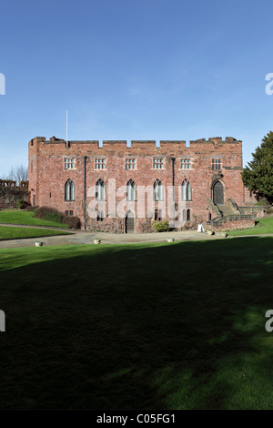 Shrewsbury Castello che ospita un museo militare e anche la casa di cerimonie civili. Foto Stock