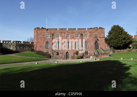 Shrewsbury Castello che ospita un museo militare e anche la casa di cerimonie civili. Foto Stock