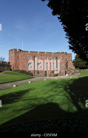 Shrewsbury Castello che ospita un museo militare e anche la casa di cerimonie civili. Foto Stock