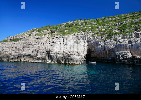 Grotta Odysseys sull isola di Mljet Foto Stock