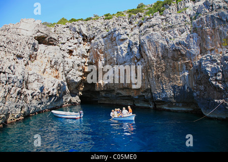 Grotta Odysseys sull isola di Mljet Foto Stock