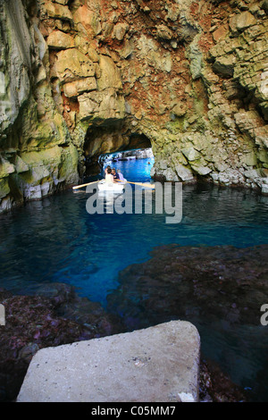 Grotta Odysseys sull isola di Mljet Foto Stock