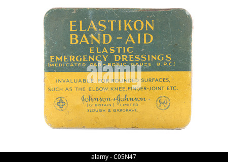 Vecchio vintage Johnson and Johnson Elastikon Band-aiuto stagno. Solo editoriale Foto Stock