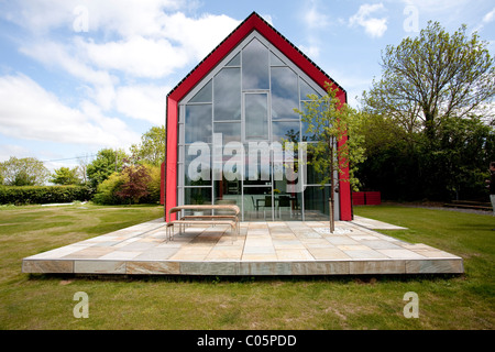 Vista in alzato frontale della casa di scorrimento nel Suffolk in Inghilterra. Foto:Jeff Gilbert Foto Stock