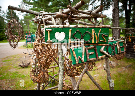 Studio in ceramica San Germain nel Northwoods del Wisconsin. Foto Stock