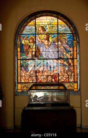 Dettaglio di San Juan cattedrale in Plazuela de las Monjas in Old San Juan, Puerto Rico Foto Stock