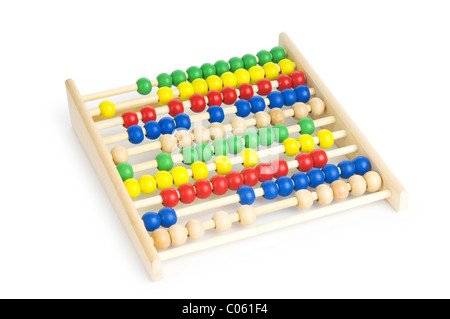 Il concetto di istruzione - Abacus con molte perle colorate Foto Stock