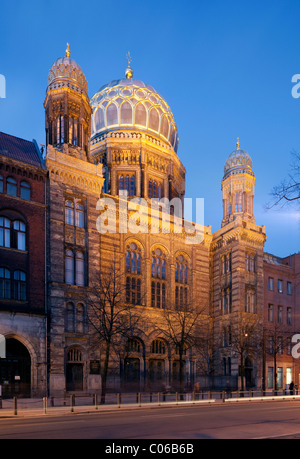 La nuova sinagoga, Oranienburger Strasse, quartiere Berlin-Mitte, Berlino, Germania, Europa Foto Stock