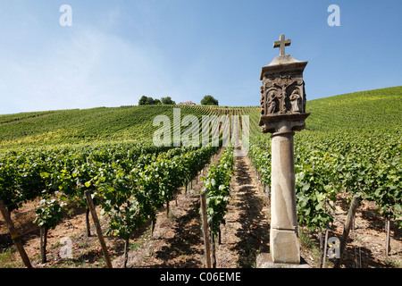 Santuario di seguito Vogelsburg vicino a Volkach, Mainfranken, bassa Franconia, Franconia, Baviera, Germania, Europa Foto Stock