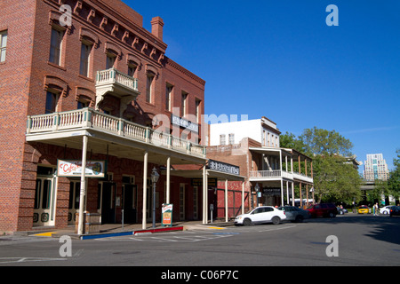 Old Sacramento State Historic Park a Sacramento, California, Stati Uniti d'America. Foto Stock