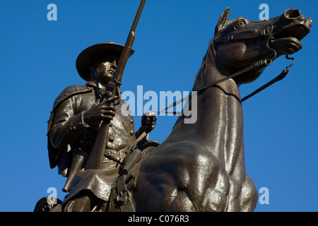 Statua di bronzo di un soldato confederato in Austin in Texas Foto Stock