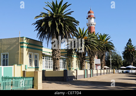 Ex edifici del delle dogane e delle autorità portuali, architettura dal tedesco periodo coloniale, Swakopmund, Regione di Erongo Foto Stock