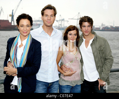 Tassa Sylta Wegmann,Philipp Danne,Barbara Wussow,Thomas Heinze, Photocall sul set di tedesco TV movie 'Italien im Herzen' Foto Stock