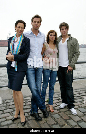 Tassa Sylta Wegmann,Philipp Danne,Barbara Wussow,Thomas Heinze, Photocall sul set di tedesco TV movie 'Italien im Herzen' Foto Stock