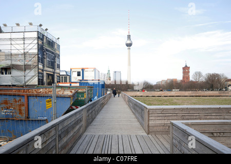 Schlossplatz square, utilizzo temporaneo come un parco, quartiere Mitte di Berlino, Germania, Europa Foto Stock