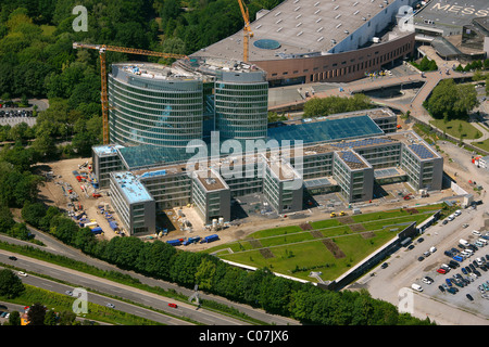 Fotografia aerea, EON Ruhrgas sede a Essen, distretto della Ruhr, Renania settentrionale-Vestfalia, Germania, Europa Foto Stock