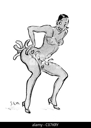 SEM - (Georges Goursat) illustratore francese Josephine Baker Foto Stock