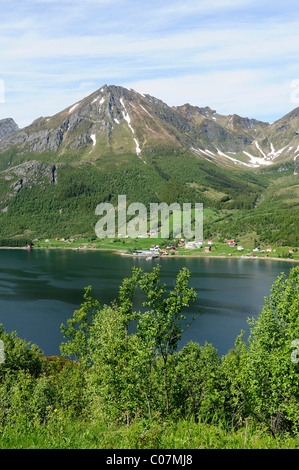 Per RV 17 coast road, Norvegia del Nord, Norvegia, Scandinavia, Europa Foto Stock