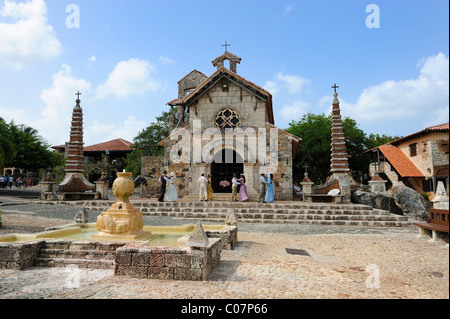 Artista villaggio di Altos de Chavon, Repubblica Dominicana, dei Caraibi Foto Stock