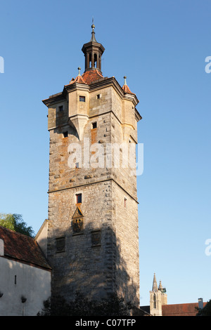 Klingentor gate, Rothenburg ob der Tauber, Strada Romantica, Media Franconia, Franconia, Baviera, Germania, Europa Foto Stock