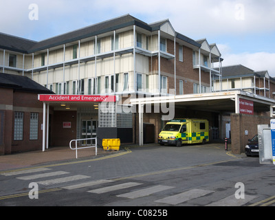 Il Royal Hospital di Oldham di emergenza e di intervento in caso di incidenti. Oldham,Lancashire,l'Inghilterra,UK. Foto Stock