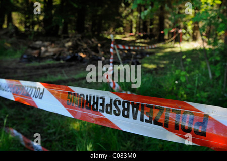 Maria Boegerl rapimento caso, posizione in cui il corpo è stato trovato in una foresta, vicino Niesitz, Heidenheim district Foto Stock