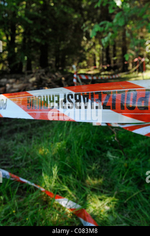 Maria Boegerl rapimento caso, posizione in cui il corpo è stato trovato in una foresta, vicino Niesitz, Heidenheim district Foto Stock