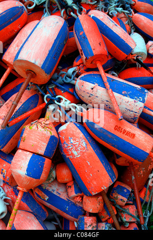 Lobster boe, Monhegan Island, costa del Maine, New England, STATI UNITI D'AMERICA Foto Stock