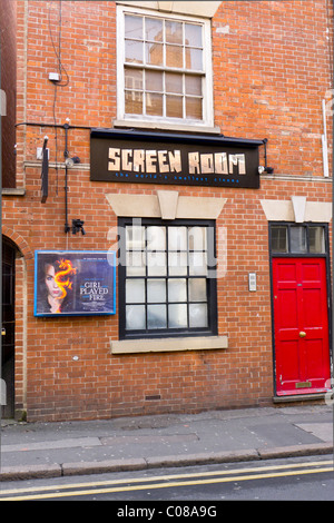 La camera schermata, più piccolo al mondo cinema nottingham borad street. ora chiusa. Foto Stock