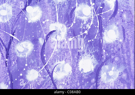 Macro dettaglio di grunge acquarello dipinto sullo sfondo Foto Stock