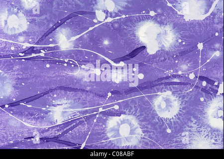 Macro dettaglio di grunge acquarello dipinto sullo sfondo Foto Stock