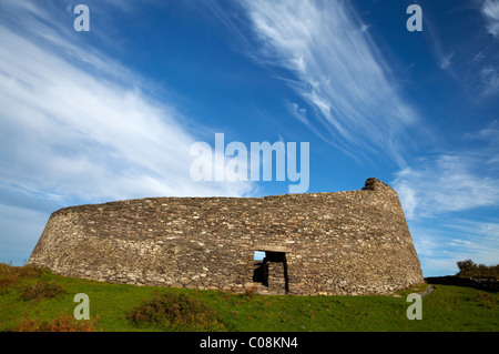 Pietra Cahergall Fort risalente all'età del ferro (500 A.C. al 400 D.C.), vicino Cahirciveen, l'anello di Kerry, la Contea di Kerry, Irlanda Foto Stock