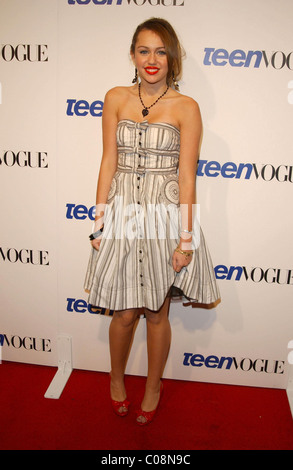 Miley Cyrus Teen Vogue Young Hollywood Party tenutosi a Vibiana - gli arrivi di Los Angeles, California - 20.09.07 Foto Stock