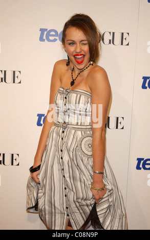 Miley Cyrus Teen Vogue Young Hollywood Party tenutosi a Vibiana - gli arrivi di Los Angeles, California - 20.09.07 Foto Stock