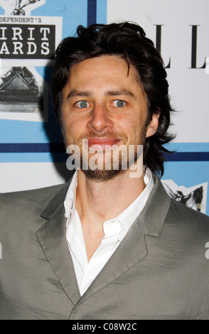 Zach Braff 2008 film indipendenti di spirito dei premi al Molo di Santa Monica - Gli arrivi di Santa Monica, California - 23.02.08 : Foto Stock