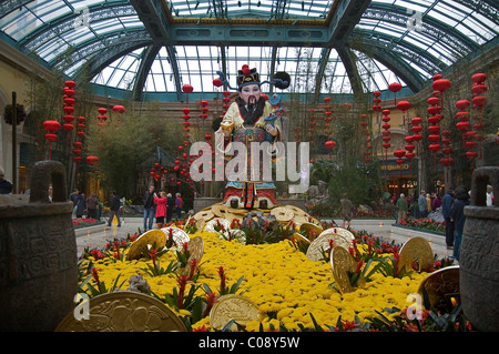 Anno Nuovo Cinese visualizzare al Bellagio e del Conservatorio botanico di Las Vegas Foto Stock