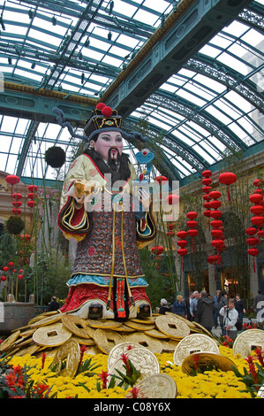 Anno Nuovo Cinese visualizzare al Bellagio e del Conservatorio botanico di Las Vegas Foto Stock