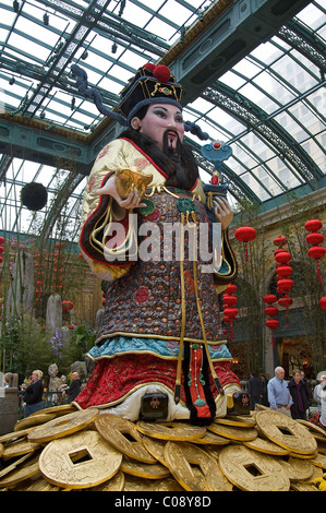 Anno Nuovo Cinese visualizzare al Bellagio e del Conservatorio botanico di Las Vegas Foto Stock