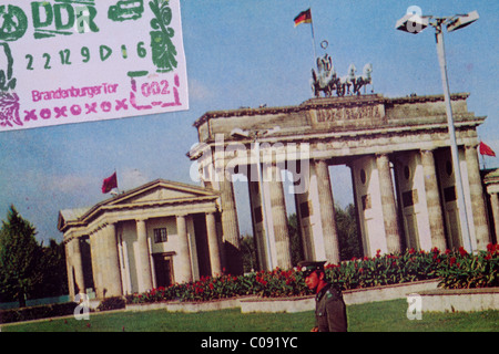 DDR: apertura del valico di frontiera al Brandenburger Tor 12.22.1989 Foto Stock