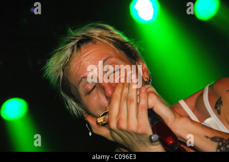 Harmonica player Jason Ricci al Bosuil, Weert Olanda, Dicembre 2009 Foto Stock