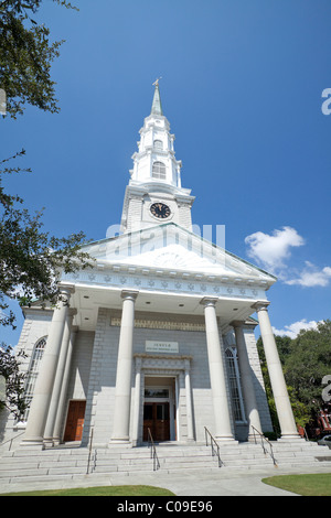 La Chiesa presbiteriana di Savannah in Georgia negli Stati Uniti Foto Stock